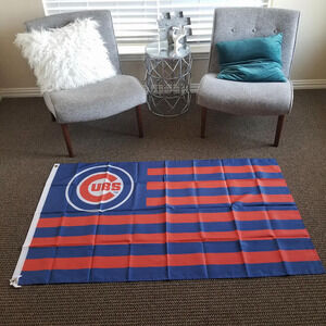 Chicago Cubs Flag Banner New 3x5 Ft USA Style Mancave‎ Garage Gameday Office
